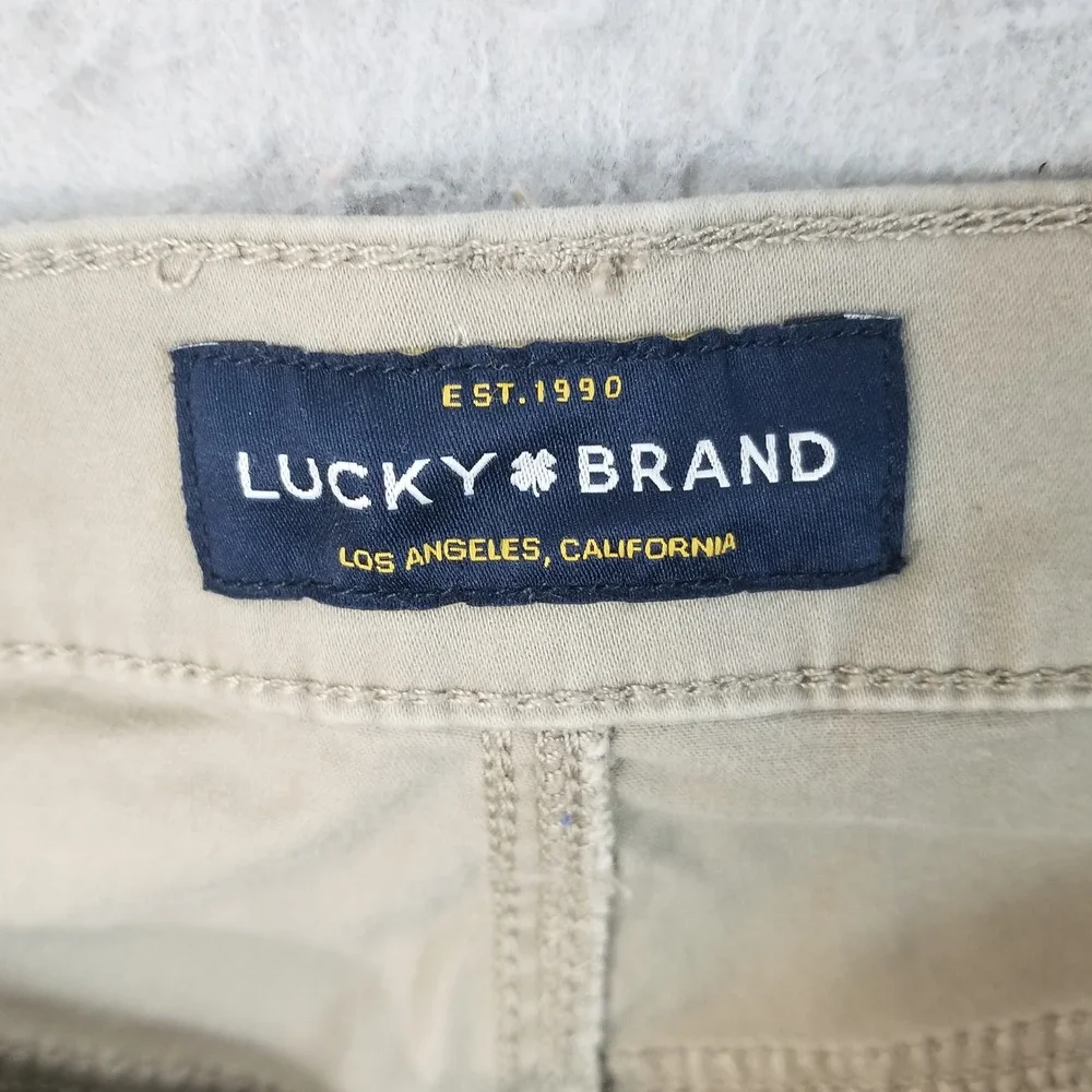 Lucky Brand Pants Mens 36x30 Tan 121 Slim Khaki‎ Chino Stretch 5-Pocket Jeans